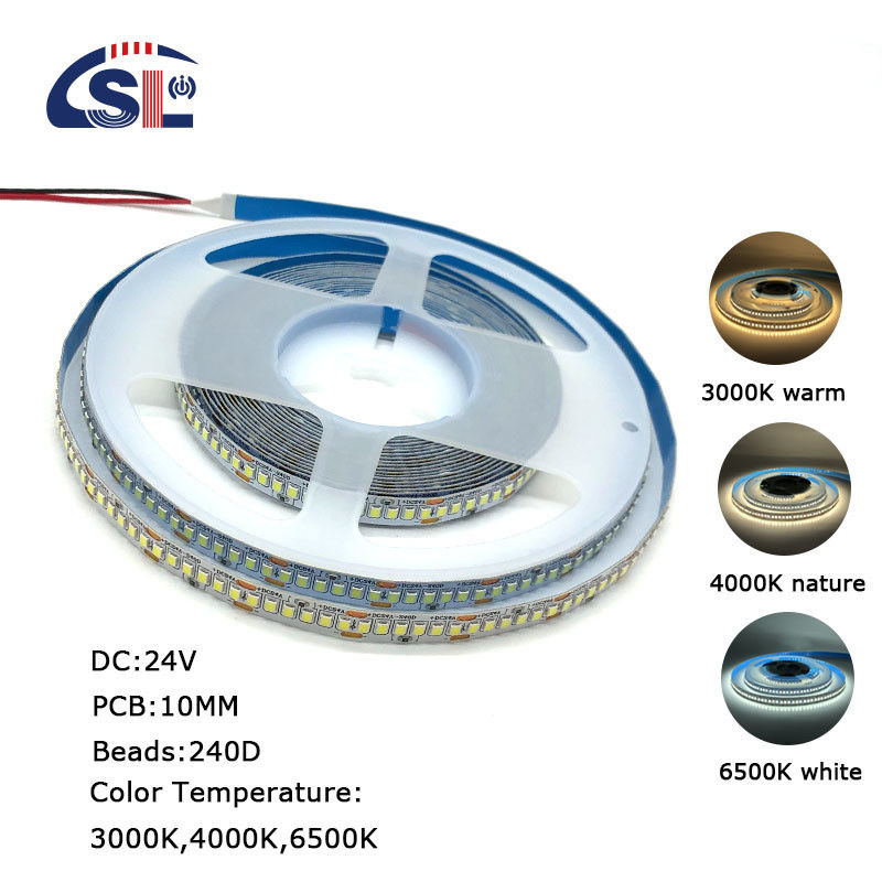 12v24v 240leds 10mm 3000K 4000K 6500K ダイカットボード 双色 SMD2835 LEDストライプライト