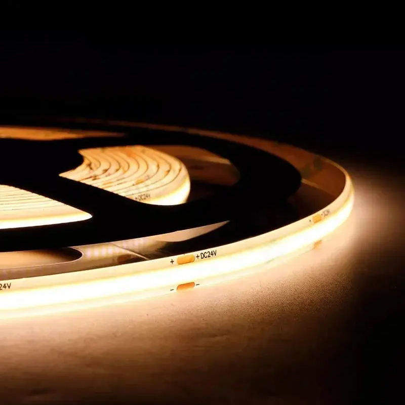 IP20 DC12V24V 8mm10mm 幅 480Leds 3000K4000K6500K 柔軟なCOB LEDストライプライト