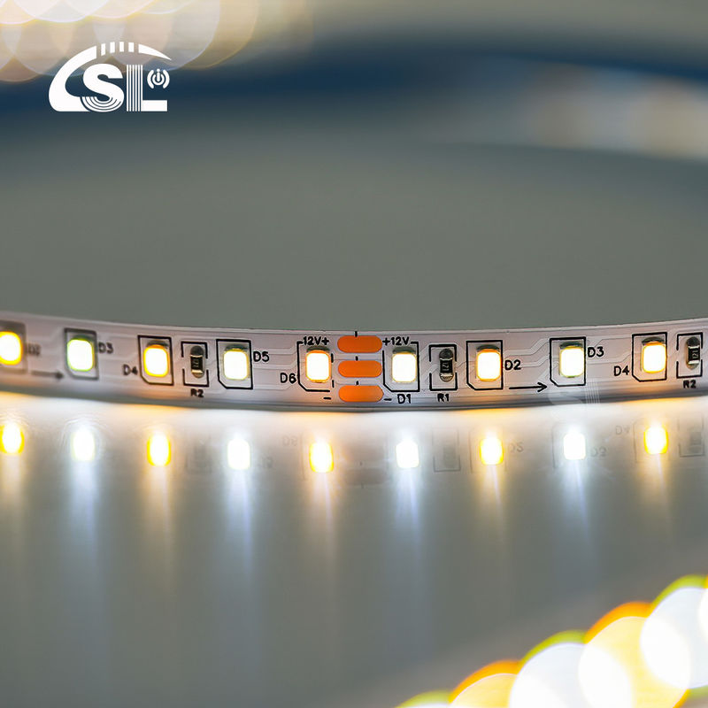 ハイルーメン 12v24v 8mm 120leds 3000K-6500K CCT ダブルカラーダイカットボード SMD2835 LEDストライプライト