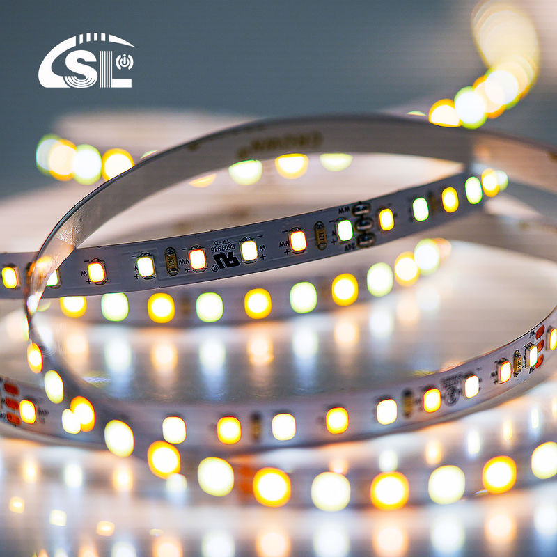 120LED 8mm 3000K-6500K CCT 柔軟な二色色 COB SMD2835 LEDストライプライト 80 Ra