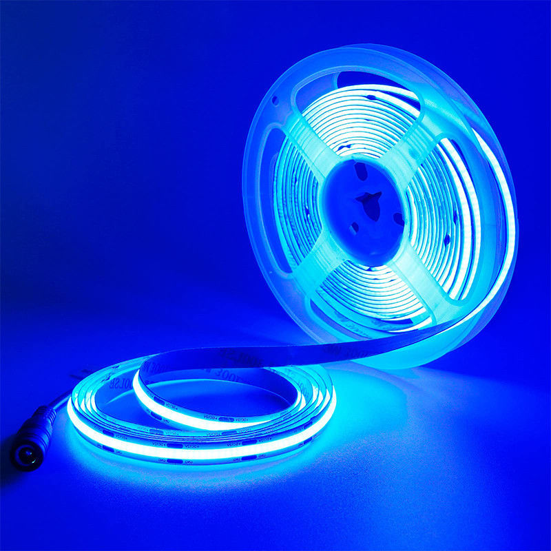 照明 高明るさ DC12V24V 480LEDs 8mm 氷-ブルー COB LEDストライプライト