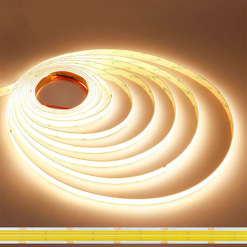 DC12V24V 8mm10mm 320leds 3000K 暖かい柔軟なCOB LEDストライプライト