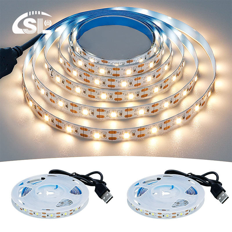 3- 120° ビームアングル 5v 120LEDs 8mm 4000K 自然 一点一切 SMD2835 LED ストライプライト