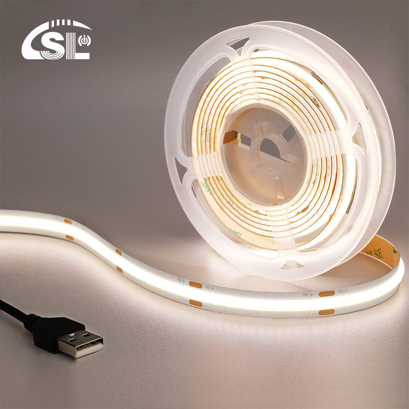 ホテル 5V 8mm 320leds 4000K 天然 1cm 一切 IP65 防水電板 柔軟COB LED ストライプライト