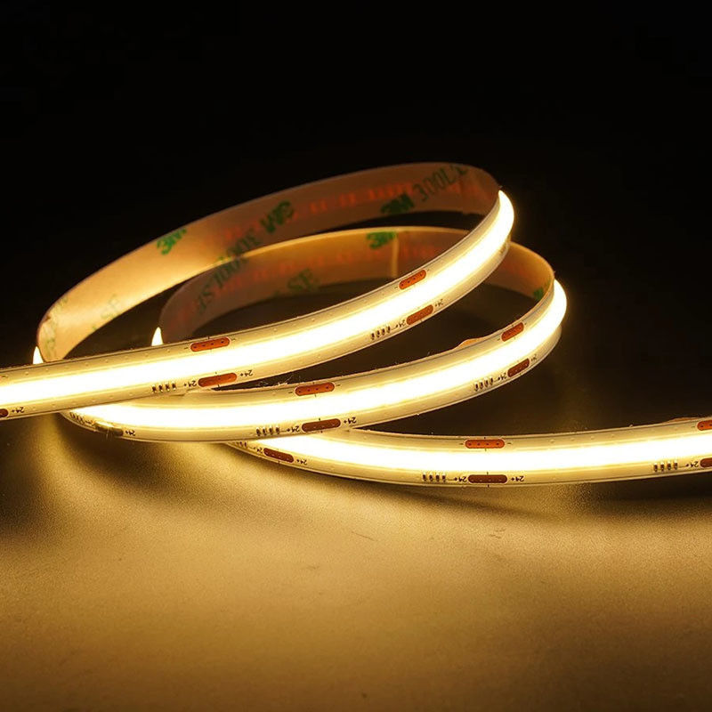 Ra 70/80/90 CCT COB LEDストライプライト 8mm10mm 608leds 3000K-6500K テレビバックライトキャビネット