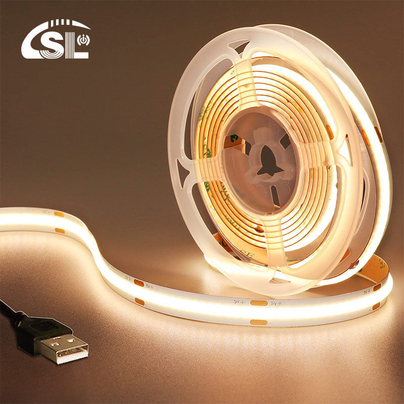 DC 24V 防水 5V 8mm 320leds 1cm ワンカット 4000K 天然柔軟なCOB LEDストライプライト