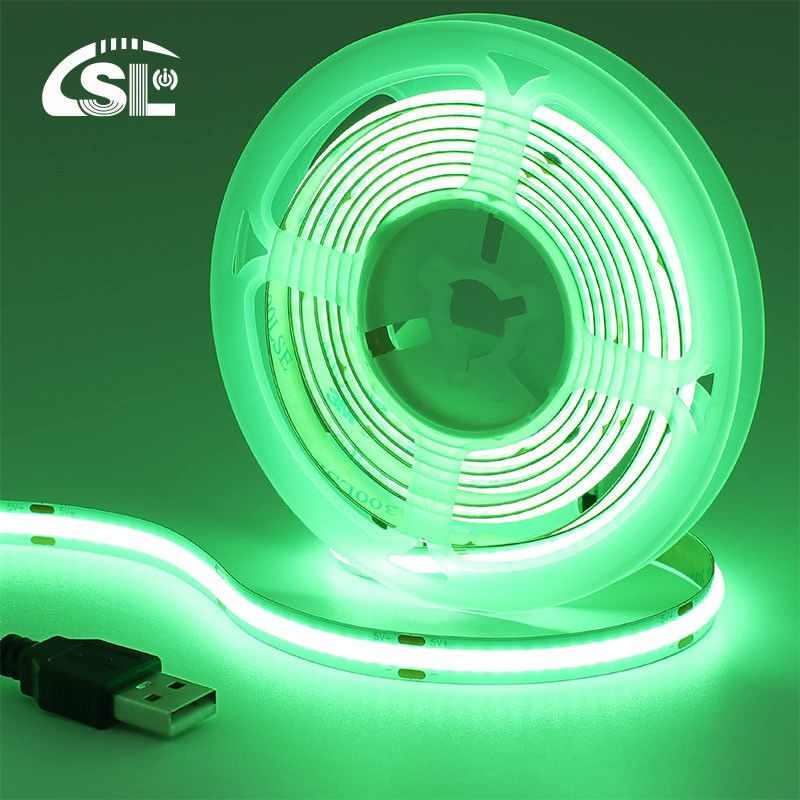 グリーン COB LED ストライプライト 8mm 320LEDs 12v24v 屋外と屋内 長寿命