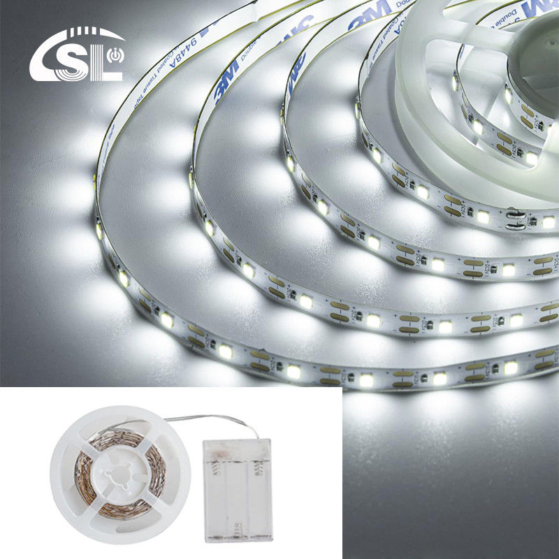 IP20 評価 高明るさ 5v 8mm 120leds 6500K 白色柔軟な電板 SMD2835 LEDストライプライト