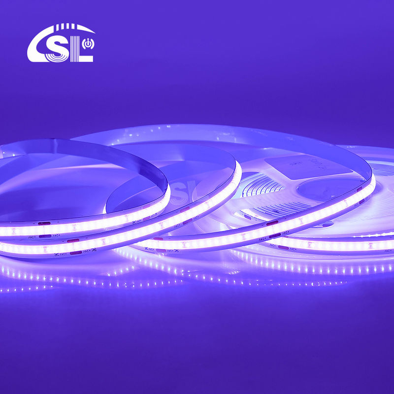 24VDC電磁板 COB 320Ds 8mm Ra 85 紫色 LEDライトストライプの魔法を体験してください