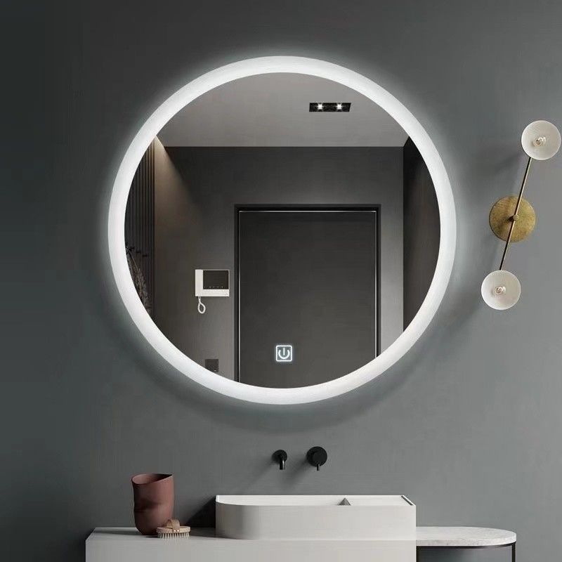 トッチスクリーン LED トイレミラー 大きいセンサースイッチと現代的なデザインスタイル