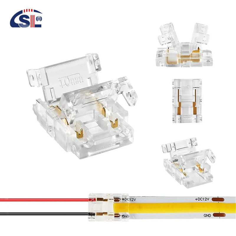 防水IP20 COB LED ストライプコネクタ 8mm 10mm ストライプからストライプ プラスチック L 形